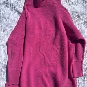Free People Ottoman Slouchy Tunic Top Size Medium Hot Pink